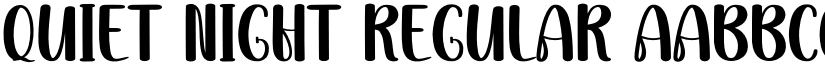 Quiet Night Regular font