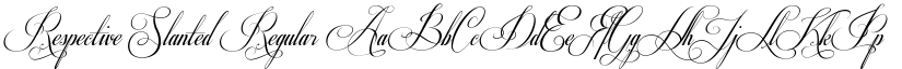 Respective Slanted Regular font