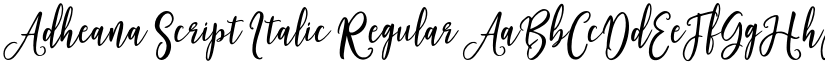 Adheana Script Italic Regular font