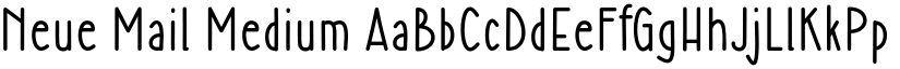Neue Mail Medium font