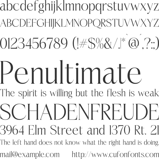 Casselin font preview