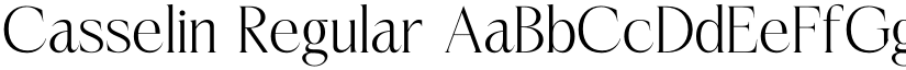 Casselin Regular font