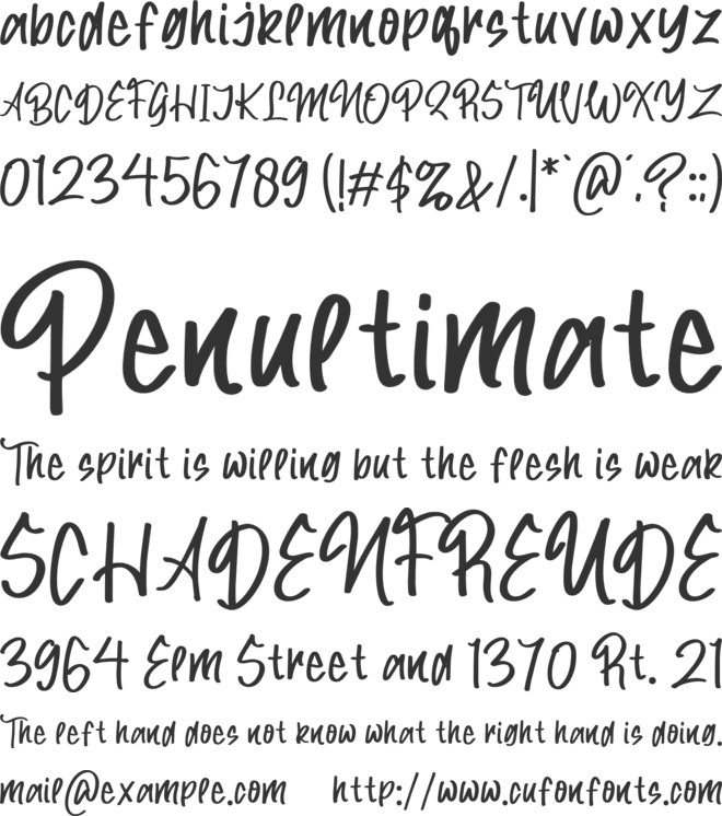 Escritura font preview
