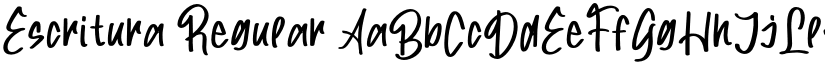Escritura Regular font