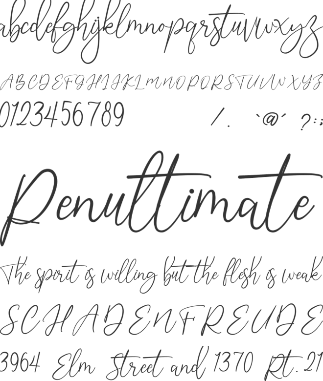 Milkshake font preview