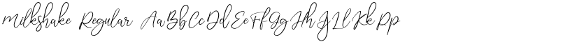 Milkshake Regular font
