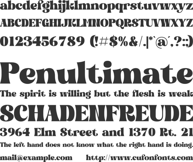 Bogien Seralu font preview