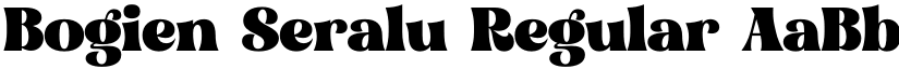 Bogien Seralu Regular font