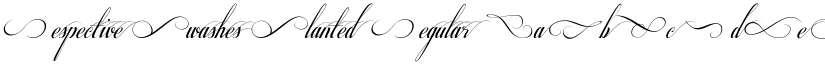 Respective Swashes Slanted Regular font