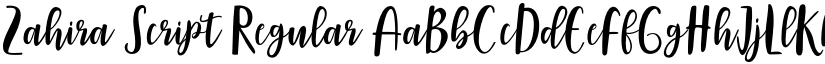 Zahira Script Regular font