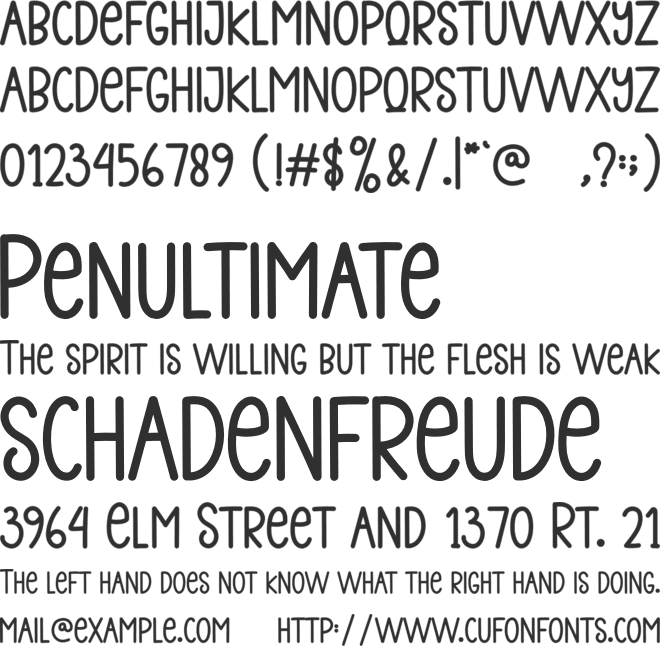 Relax font preview