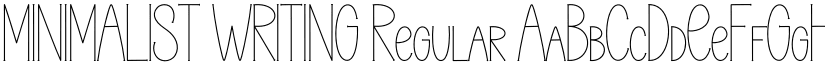 MINIMALIST WRITING Regular font
