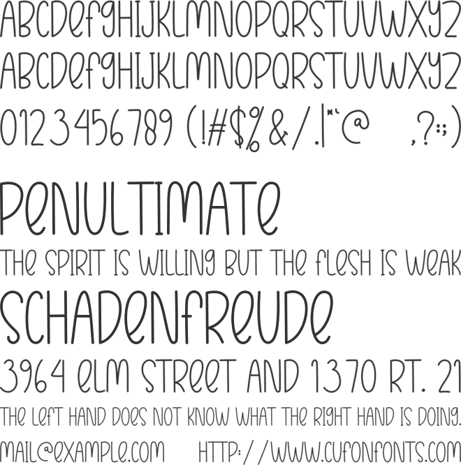 Market Creative font preview