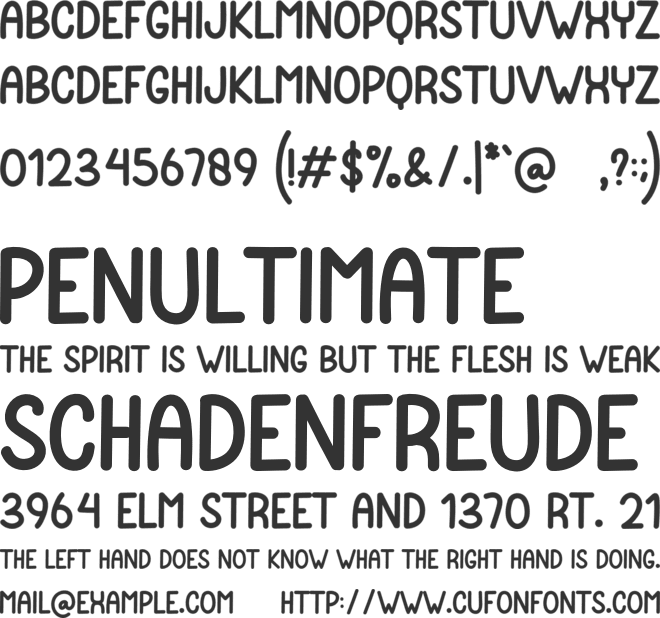 Teachers Students font preview