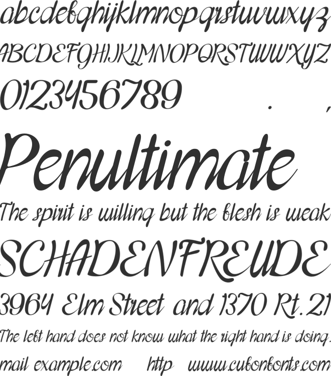 Cheltine font preview
