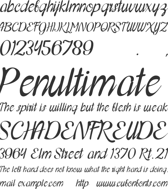 Cheltine font preview