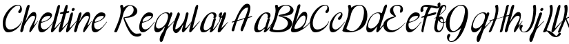 Cheltine Regular font