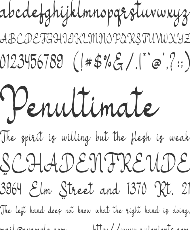 Salsabilah font preview