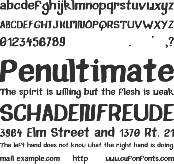 January Terual font preview