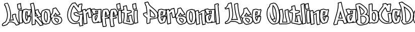 Lickos Graffiti Personal Use Outline font