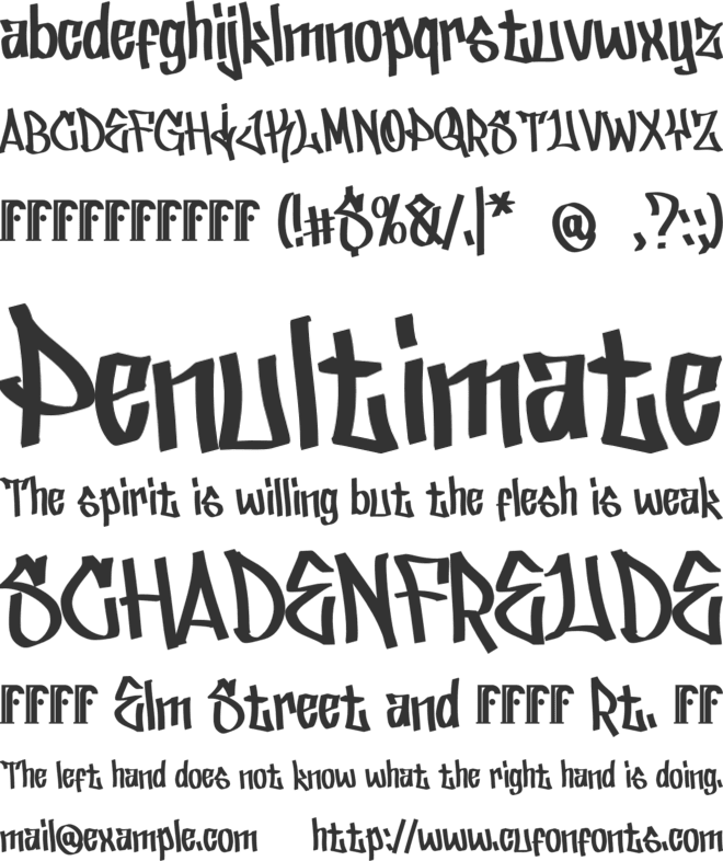 Lickos Graffiti Personal Use font preview