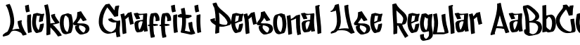 Lickos Graffiti Personal Use Regular font