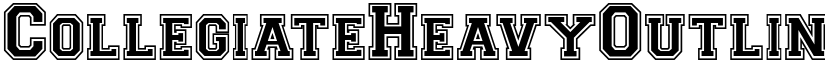 CollegiateHeavyOutline Regular font