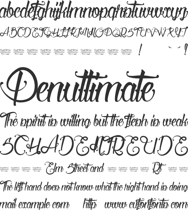 Serval Light font preview
