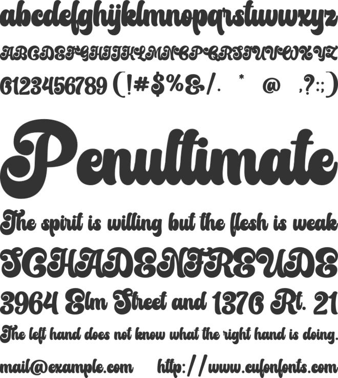 Untalin font preview