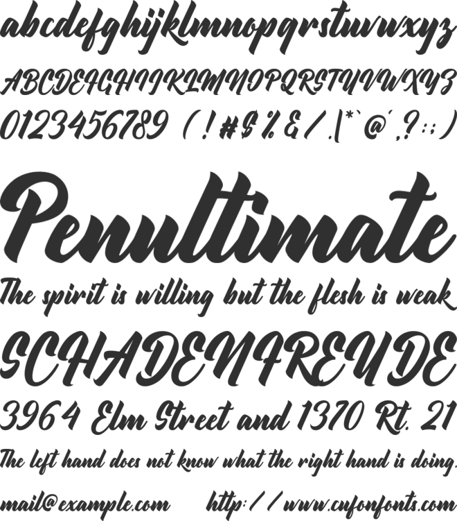 Night Gaidy font preview