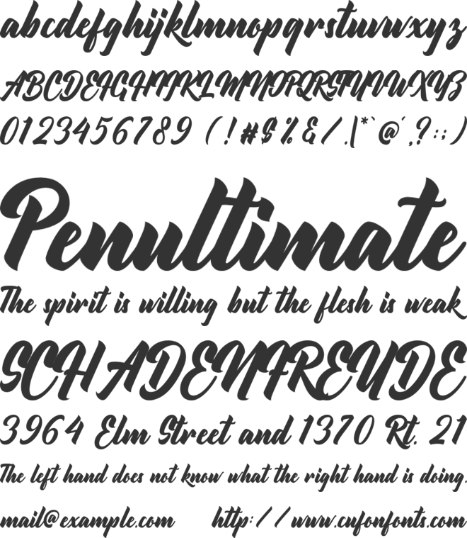 Night Gaidy font preview