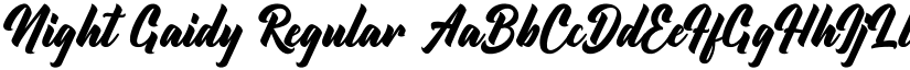 Night Gaidy Regular font