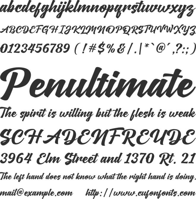 Versatile Letters font preview