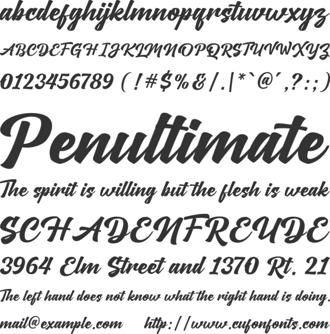 Versatile Letters font preview