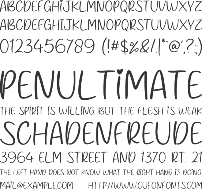 Buddies font preview