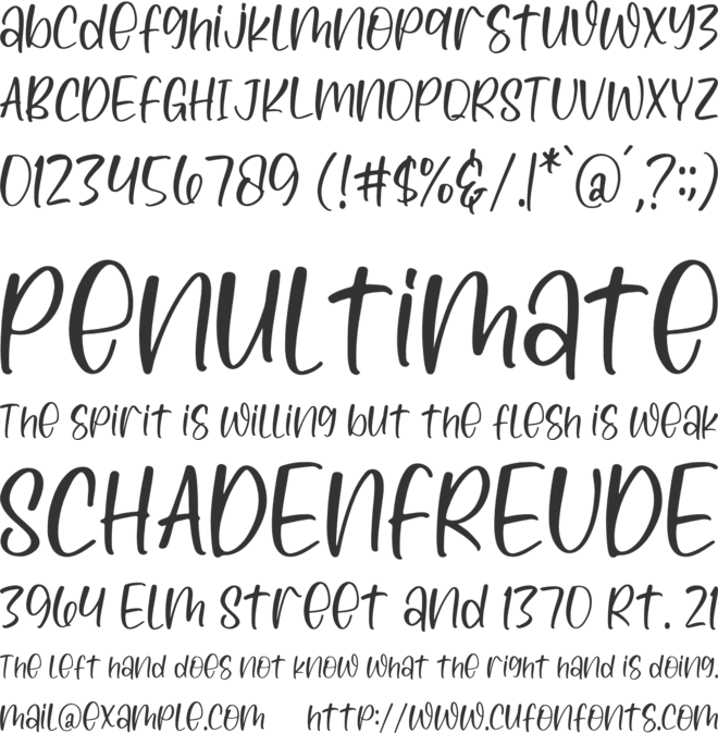 Lovely Biscuit font preview