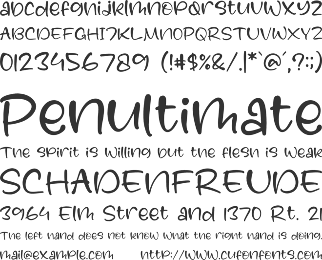 Mango Flower font preview