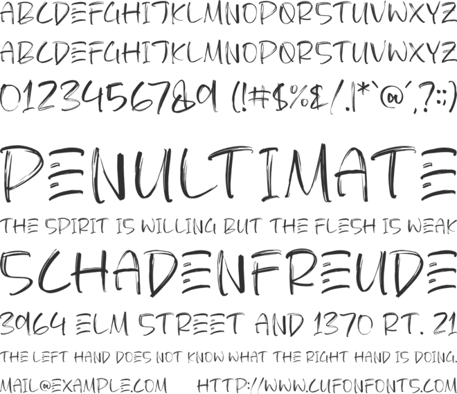 HAMBERG font preview