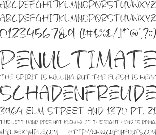 HAMBERG font preview