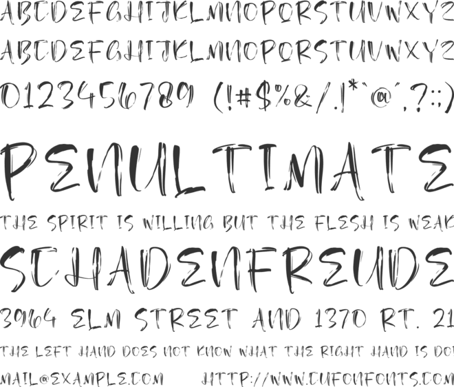 Morgian font preview