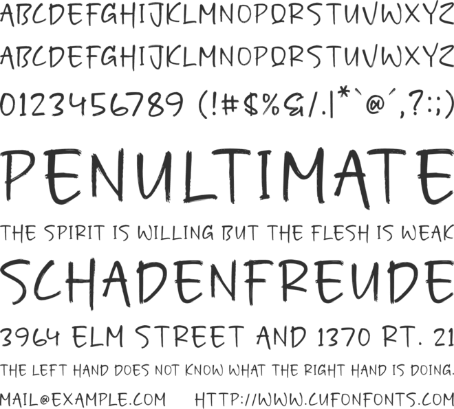 Gowhard font preview