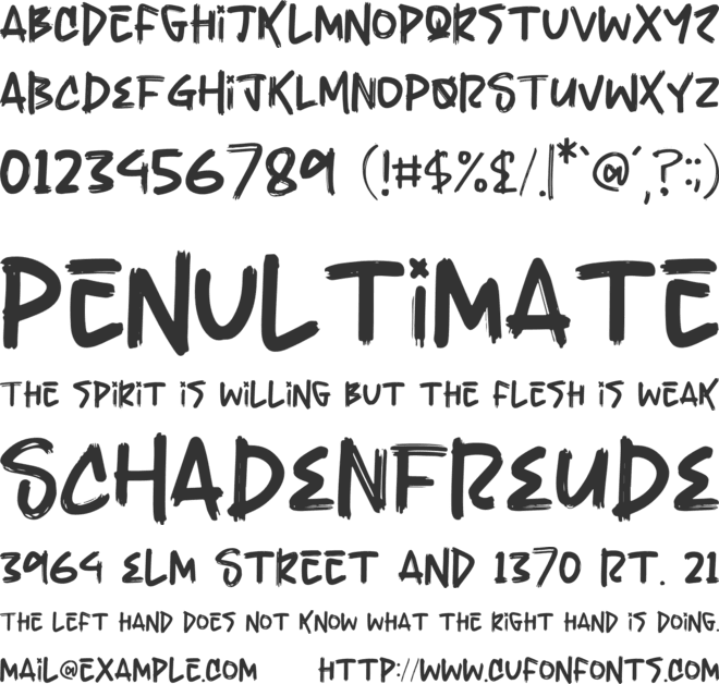 Gatrich font preview