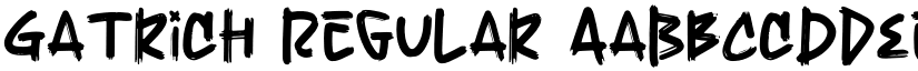 Gatrich Regular font