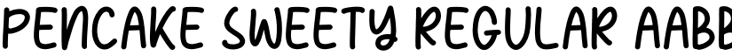 PENCAKE SWEETY Regular font