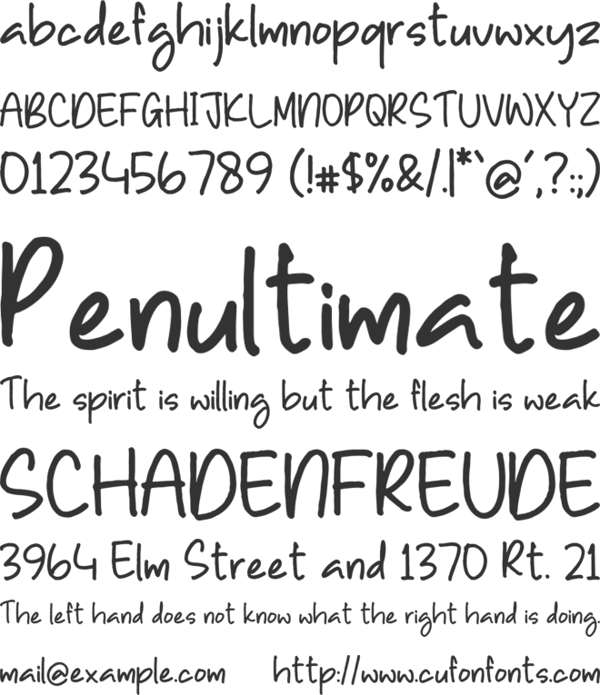 BENDISON font preview