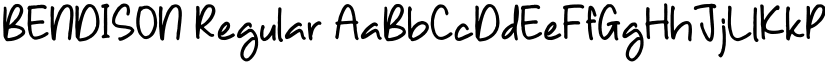 BENDISON Regular font