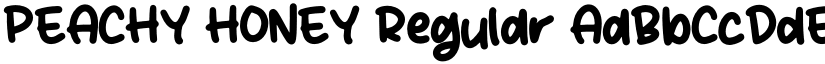 PEACHY HONEY Regular font
