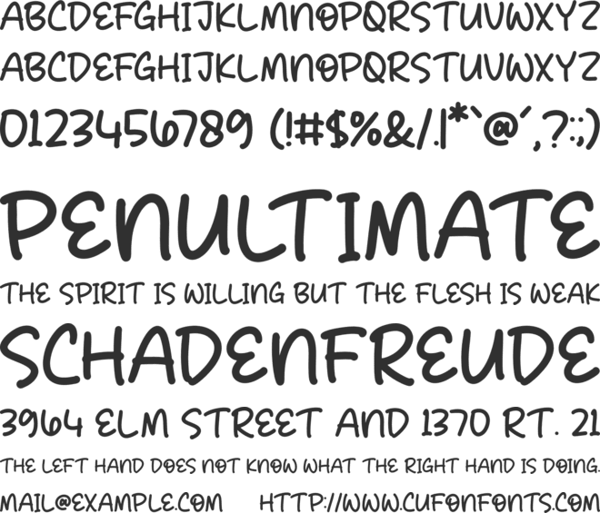 Children Twiny font preview