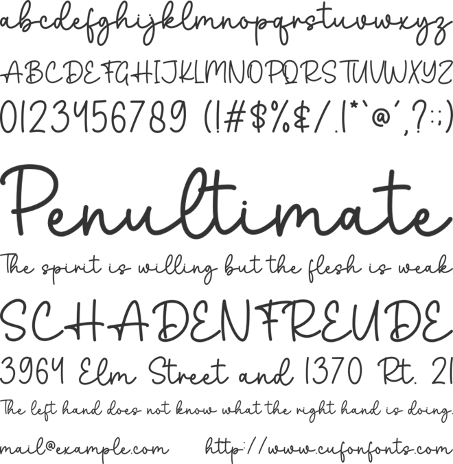 Marceline font preview