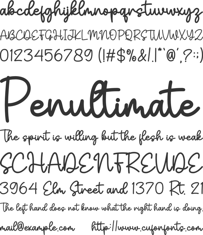 Butter Garlic font preview